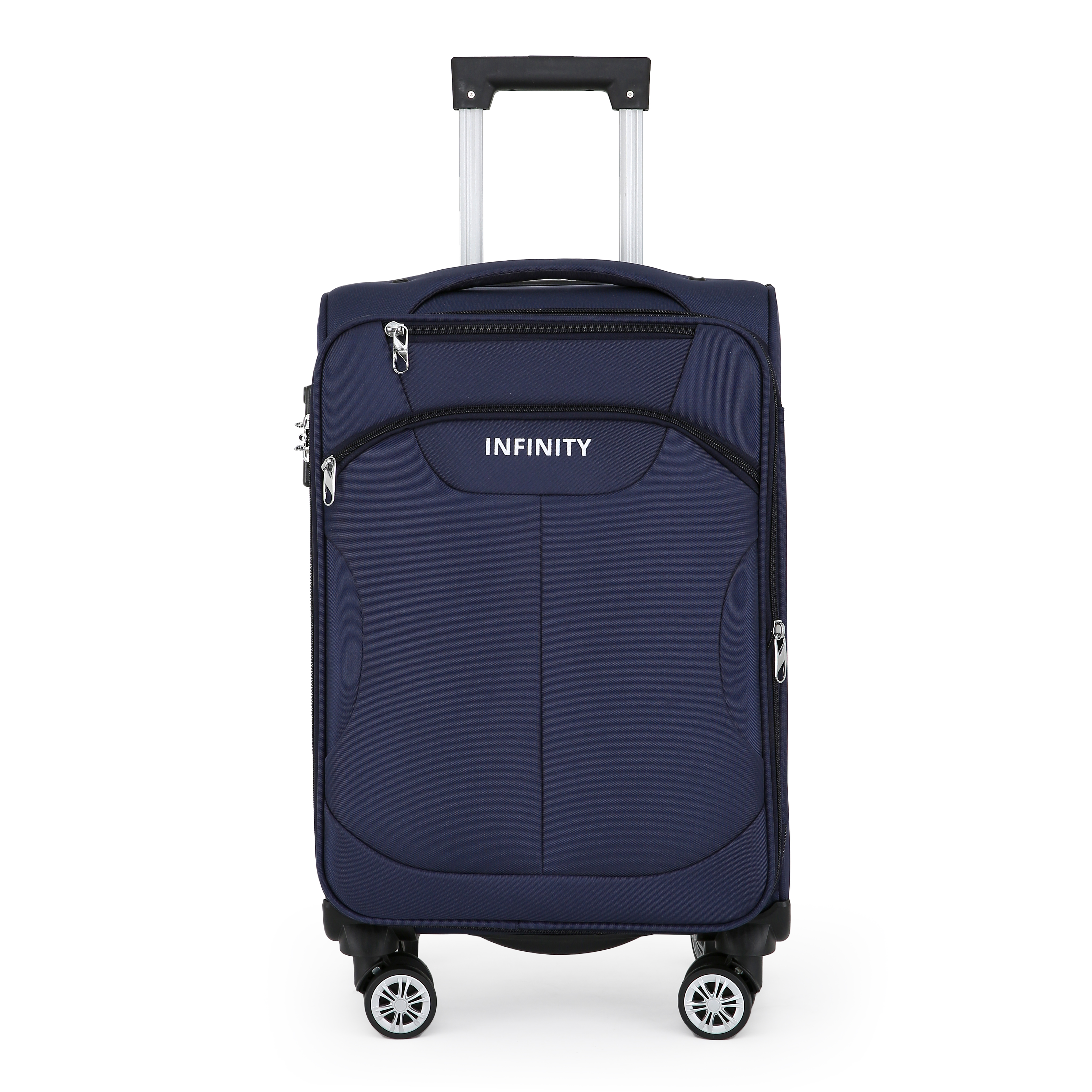 Infinity Leather Soft Cabin Suitcase 36.5 x 23.5 x 58 cm Nylon 900D Suitable Integrated TSA Lock for Easyjet, Ryanair, Wizzair kabinväskor herr – bild 2