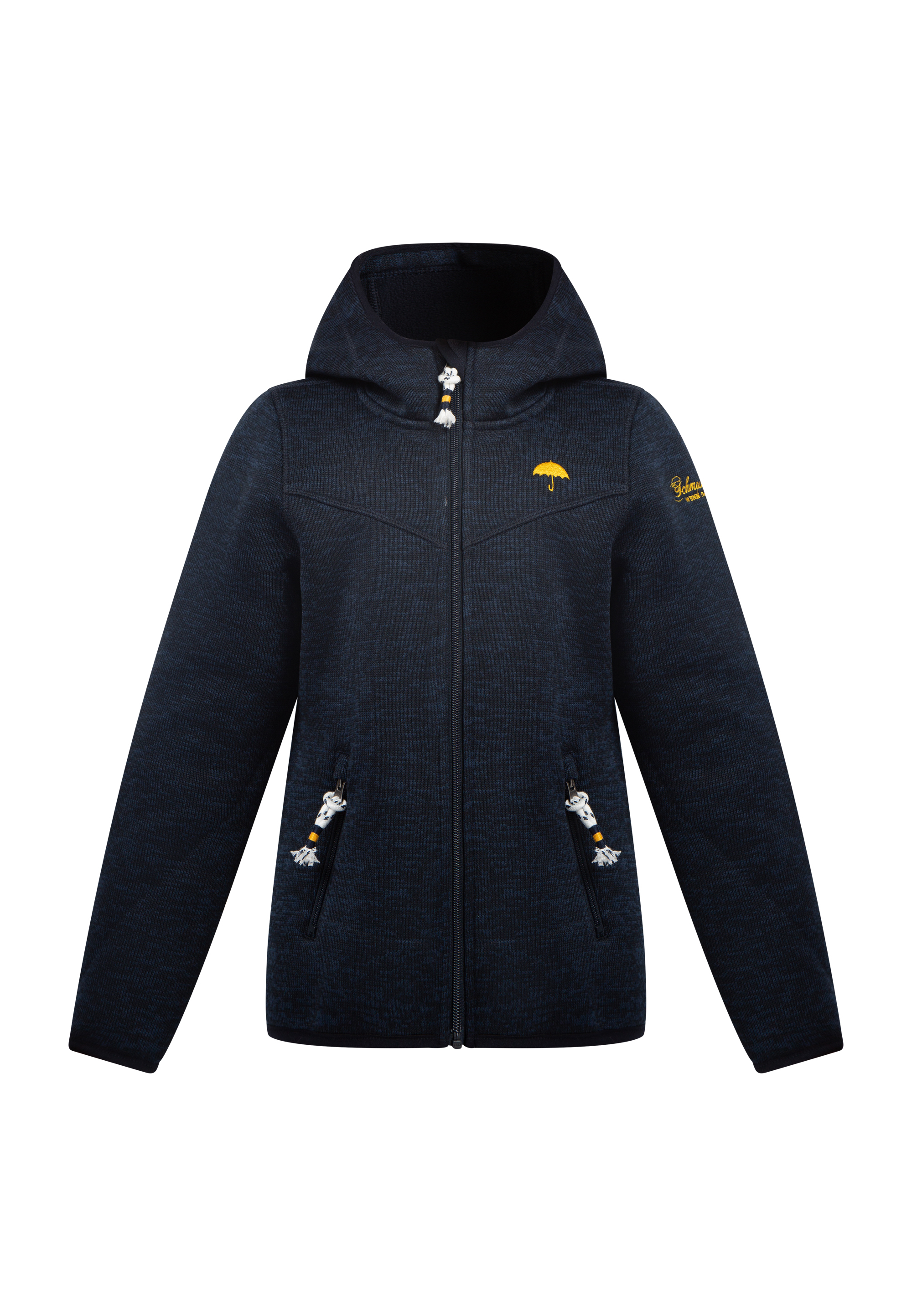 Thumbnail - Schmuddelwedda Strickfleecejacke Mädchen Meeresmelange
