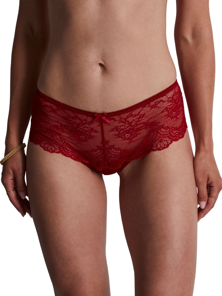 Aubade Womens Danse Des Sens Cheeky Boyshort - Red Polyamide - Size Medium
