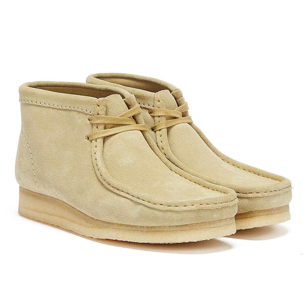 Thumbnail - Clarks Originals Wallabee Wildleder Herren Beige Stiefel