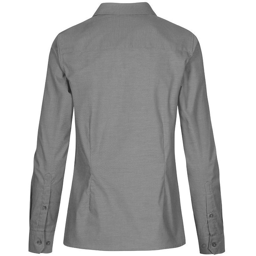 Russell Athletic Russell Collection Ladies/Womens långärmad Oxford-skjorta med lätt skötsel (Silver) dam – bild 2