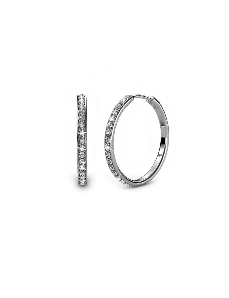 MYC Paris Parures Chic Circle Hoop Argenté och Cristal örhängen dam – bild 2