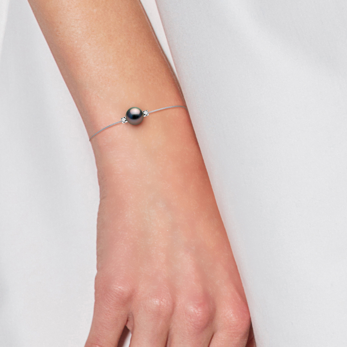 Diadema Armband i silver Tahitipärla och diamanter dam – bild 2