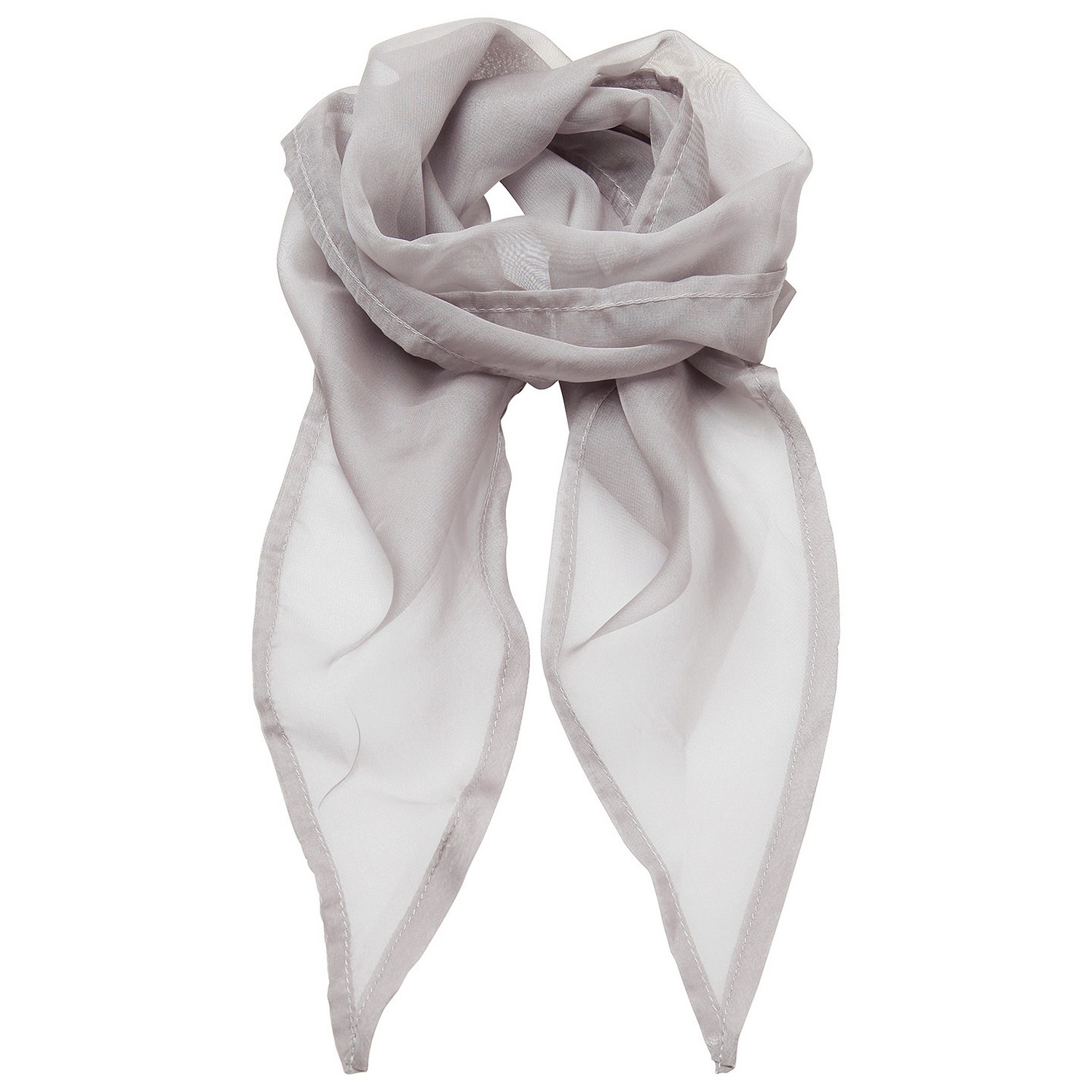 Premier Unisex Silver Adult Colours Chiffon Scarf - One Size - Image 3