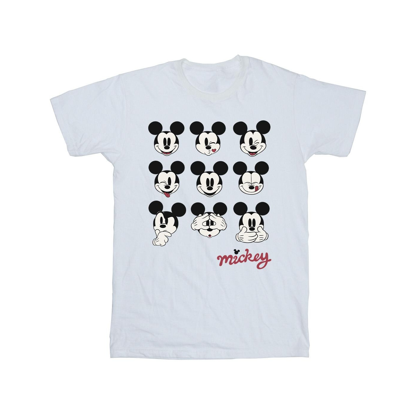 Disney Jongens Mickey Mouse Veel gezichten T-Shirt (Wit) Disney Jongens Mickey Mouse Veel gezichten T-Shirt (Wit)