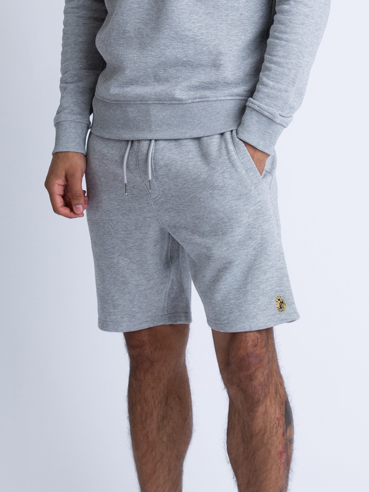Luke 1977 Mens Amsterdam 2 Sweat Shorts in Marle Grey - Size Large
