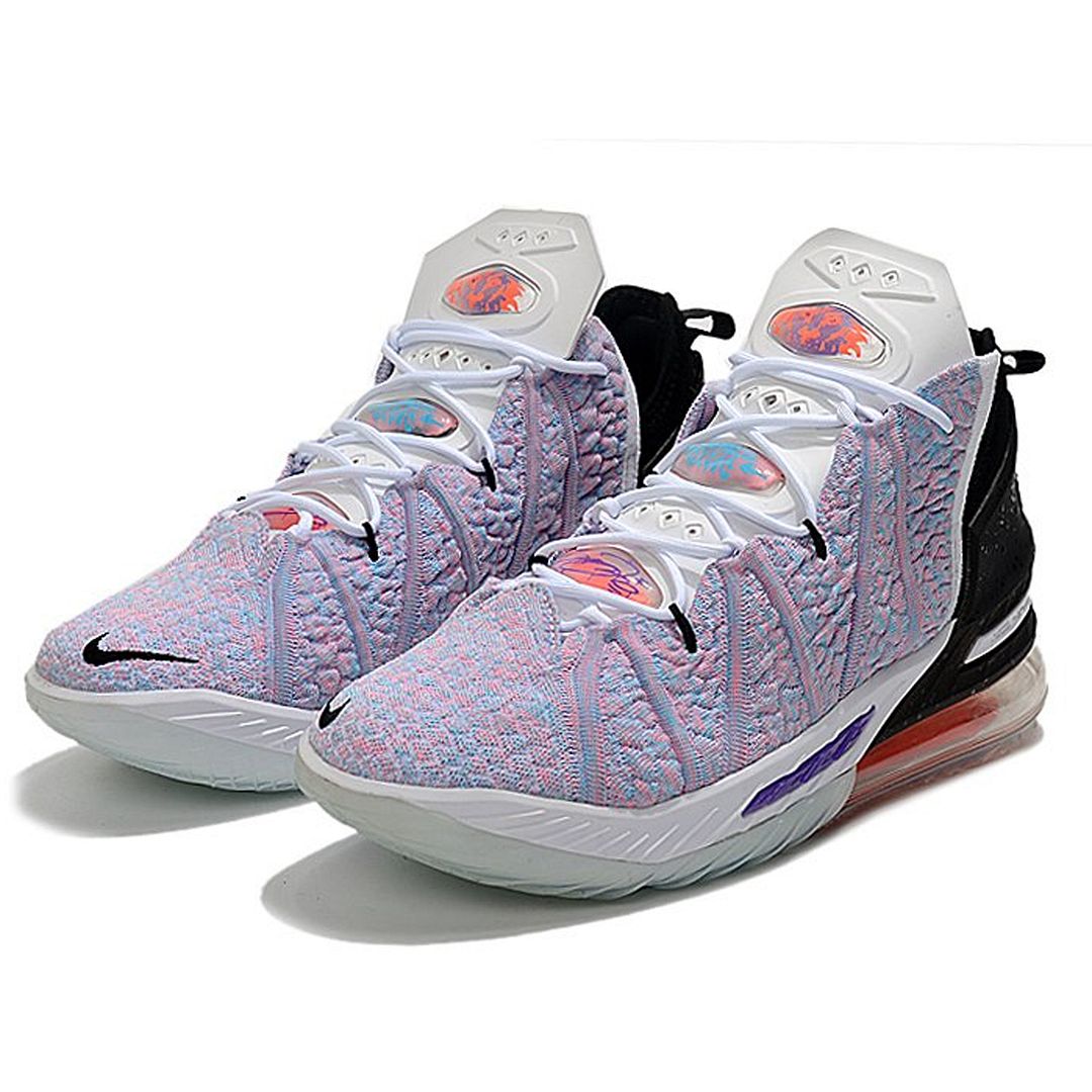 NIKE Lebron XVIII Purple Mens Trainers låga sneakers herr – bild 2