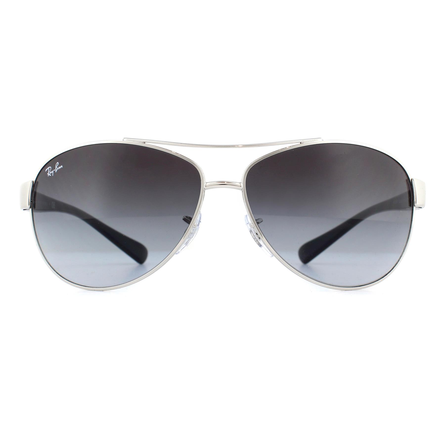 Thumbnail - Ray-Ban Sonnenbrille 3386 003/8G Silbergrau Farbverlauf