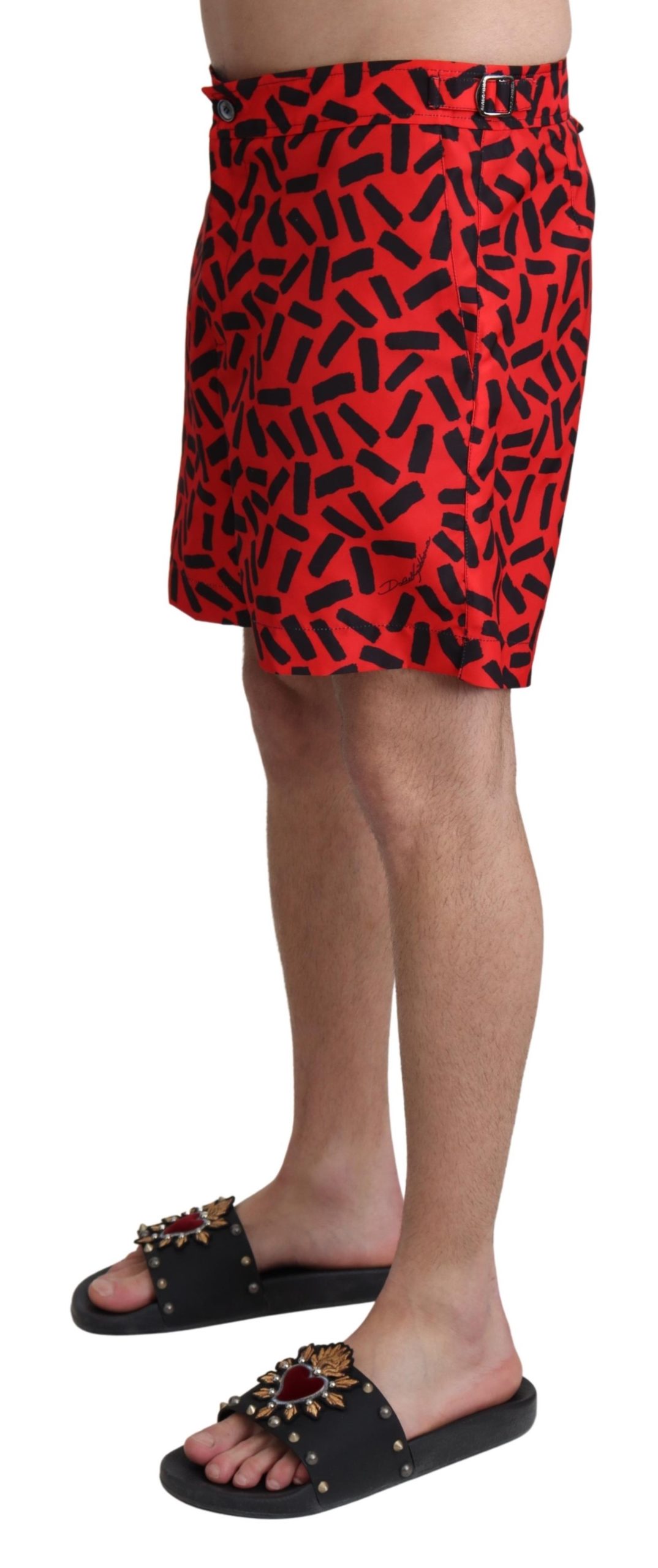 Dolce&Gabbana Herrars Röda Mönstrade Badshorts – bild 2