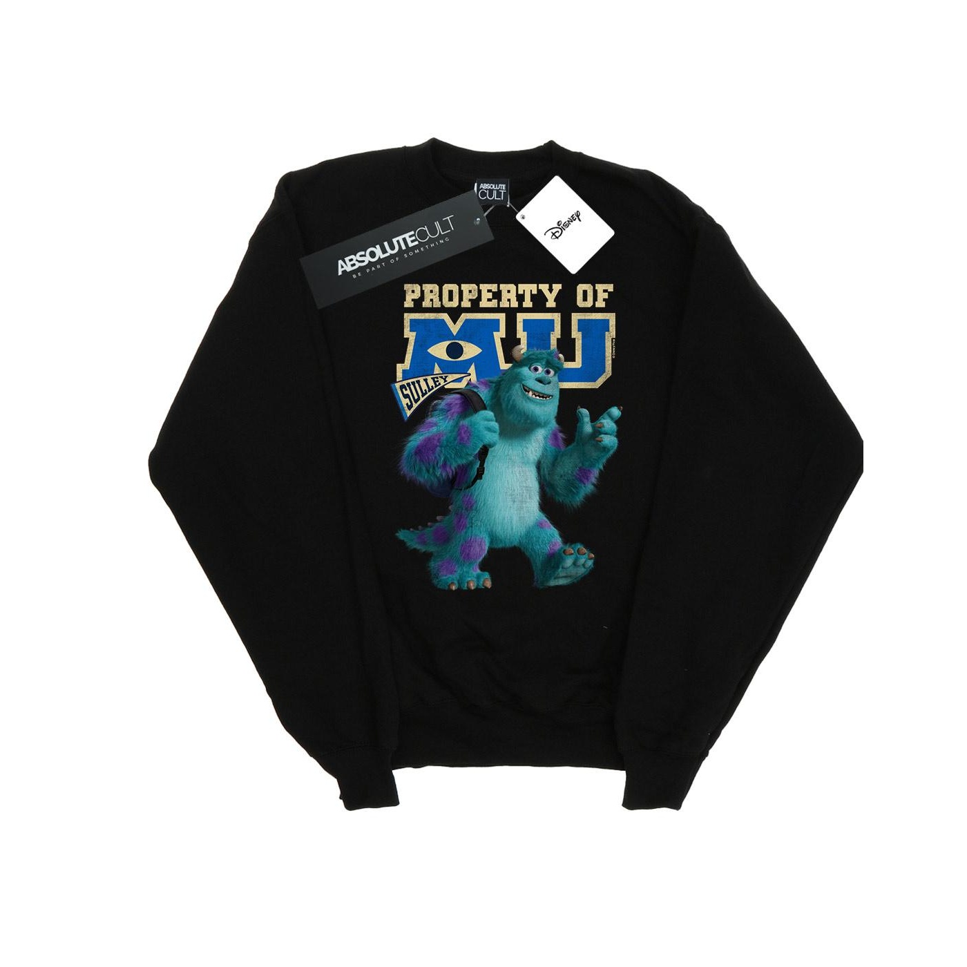 Disney - "Monsters University Property Of MU Sulley" Sweatshirt für Herren (Schwarz)