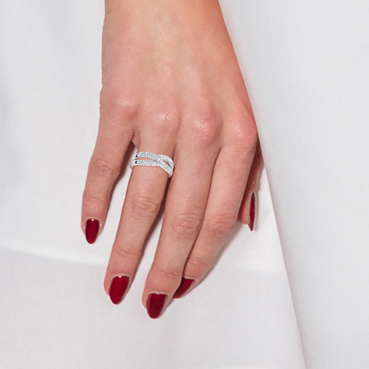 Diadema Ring Prestige Diamonds Vitguld dam – bild 2