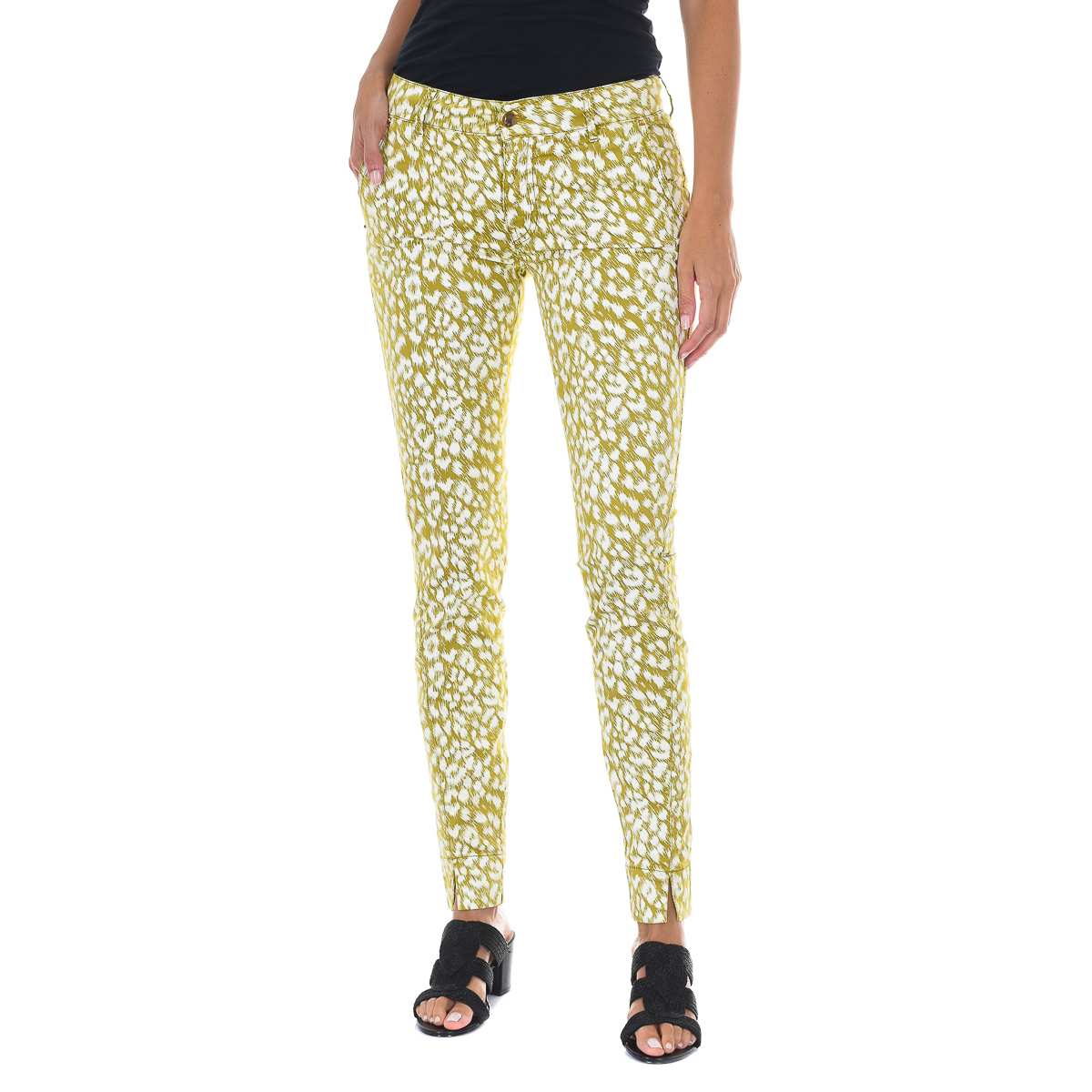 Met Womens Long trousers with narrow cut hems 70DBF0531-R215 woman - Green Cotton - Size 27 (Waist)