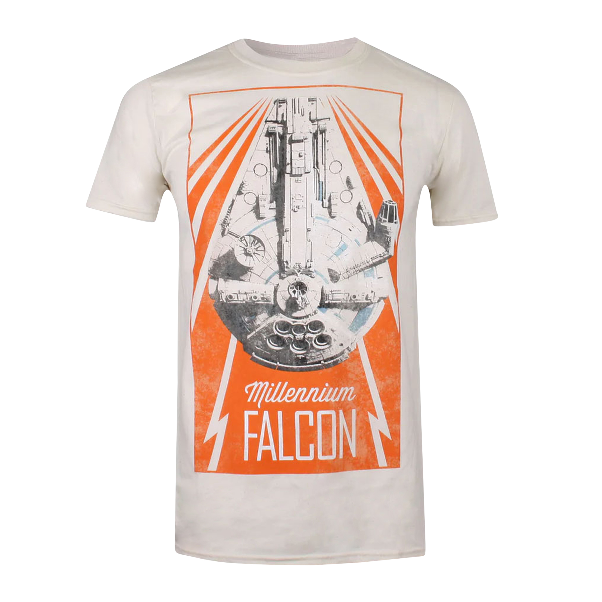 Mens Millennium Falcon Cotton T-Shirt (Natural)
