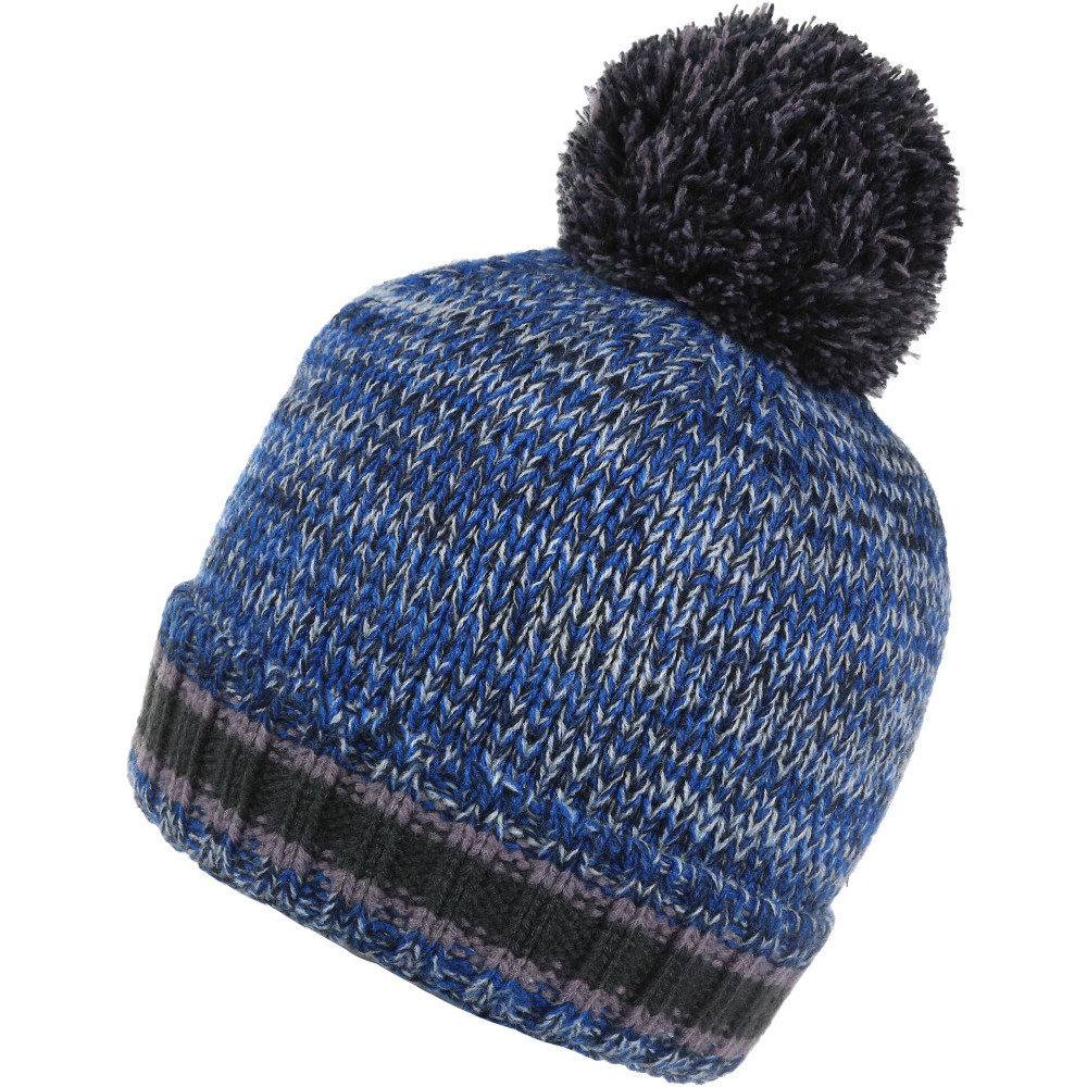 Regatta Boys Davin Iv Knitted Fleece Lined Bobble Beanie Hat - Navy - Size 7-10Y