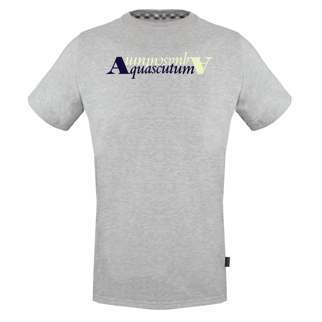 Thumbnail - Aquascutum Reflexion Logo Grau T-Shirt