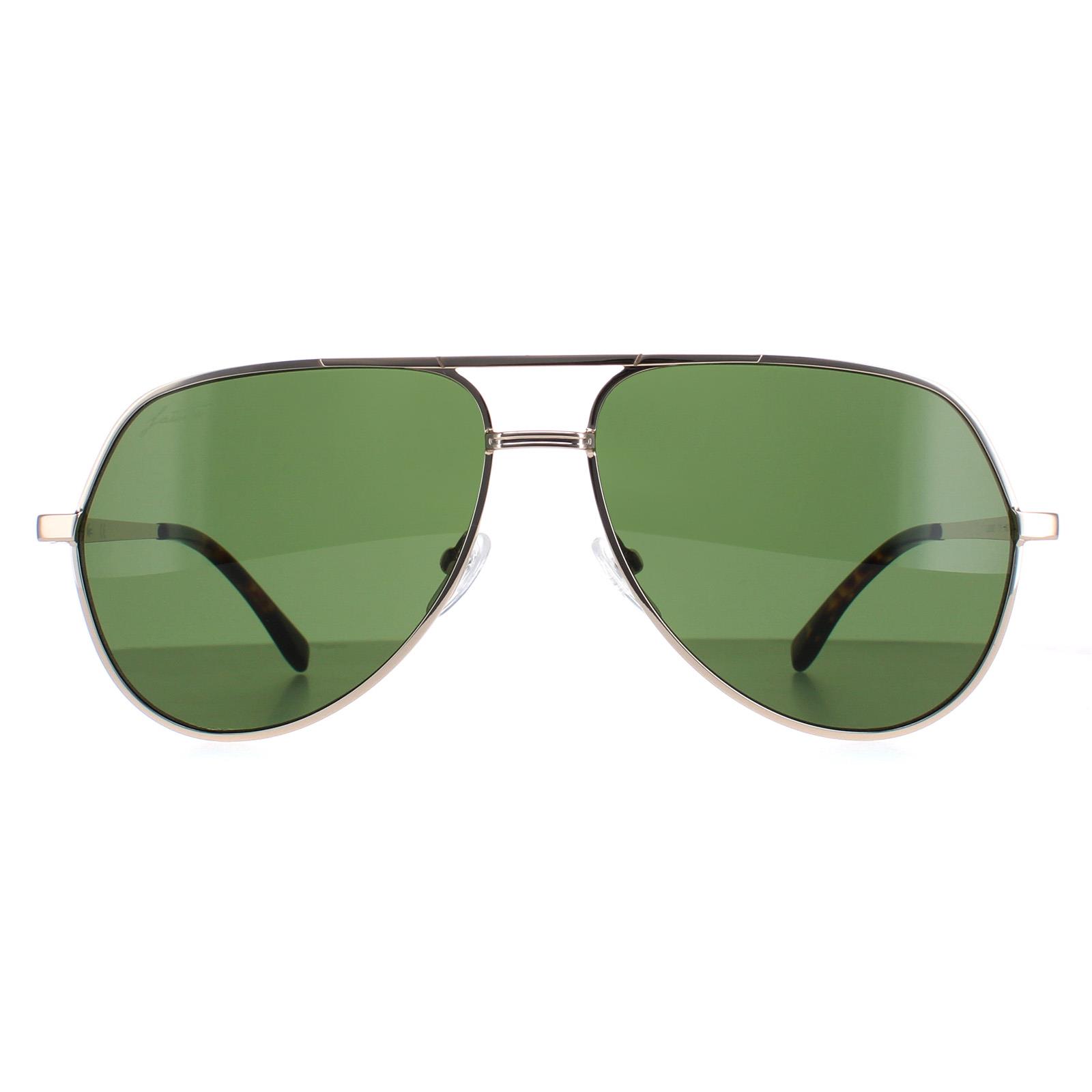 Thumbnail - Lacoste Aviator Unisex Gold Massiv Grün L250SE
