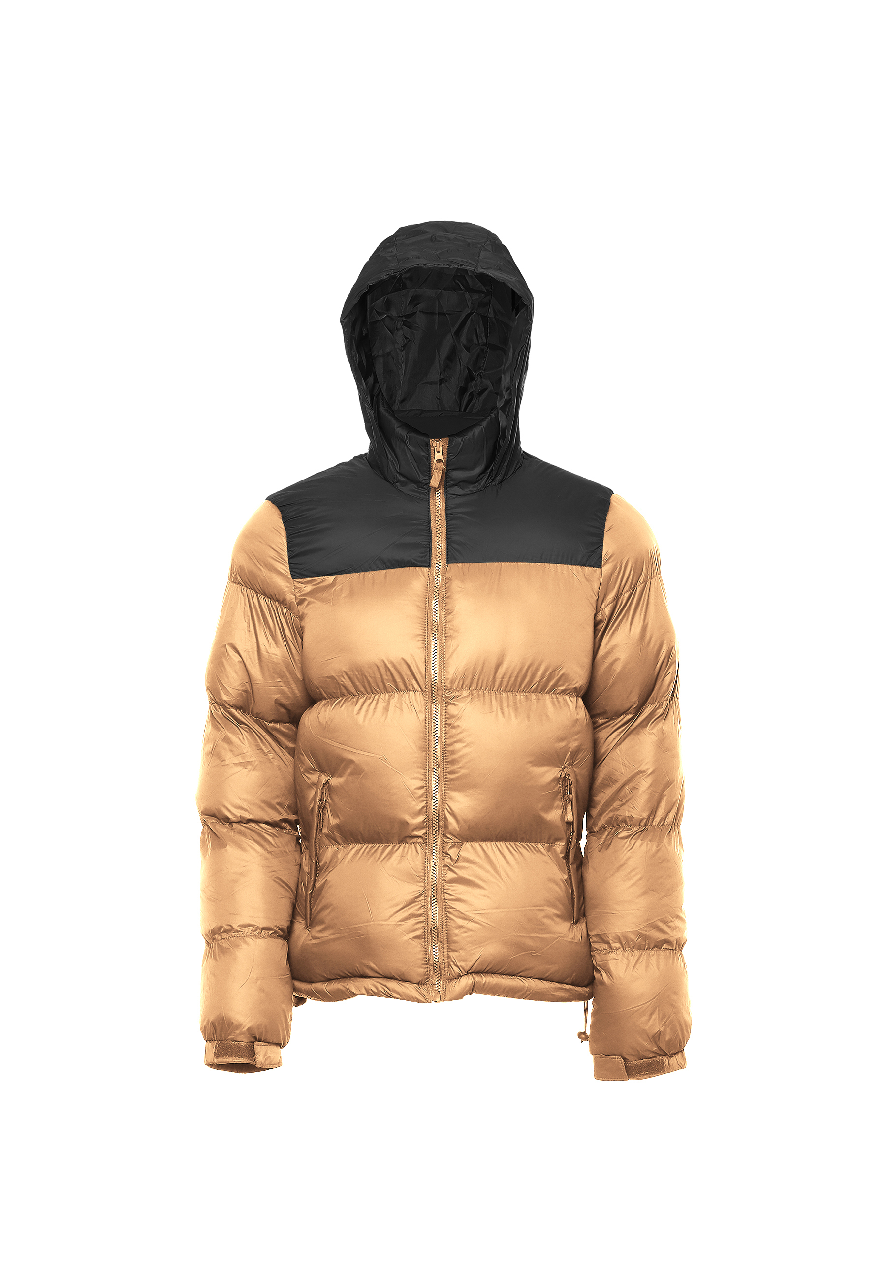 Thumbnail - Mo Wattierte Steppjacke Herren Kamel Schwarz