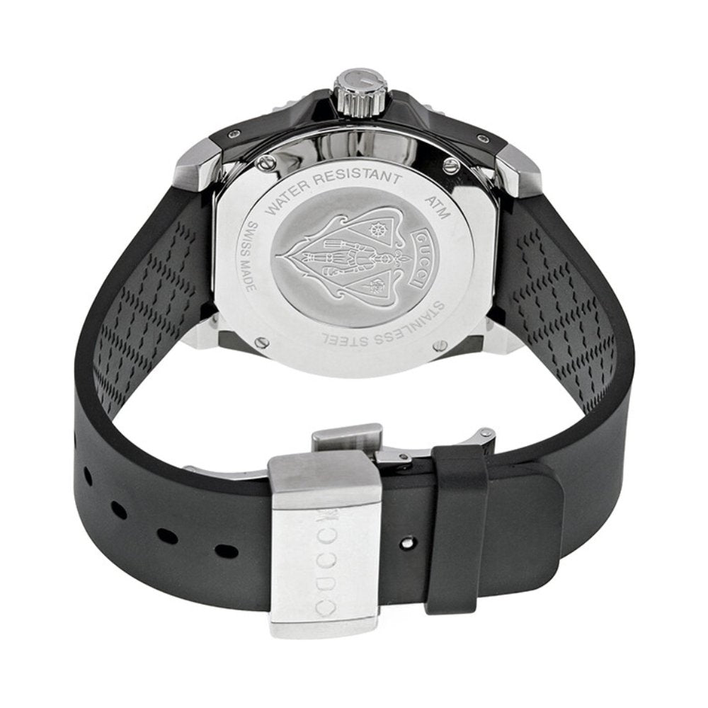 Gucci YA136303 Dive Svart urtavla Silikonband Herrklocka – bild 2