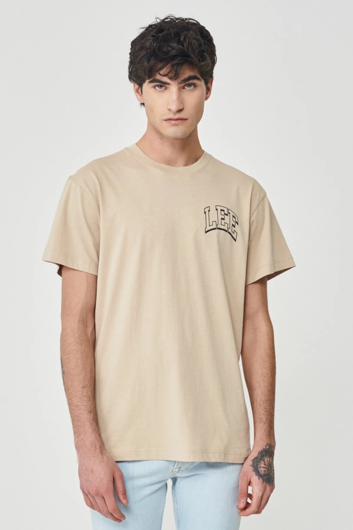Thumbnail - Lee - T-shirt OXFORD TAN