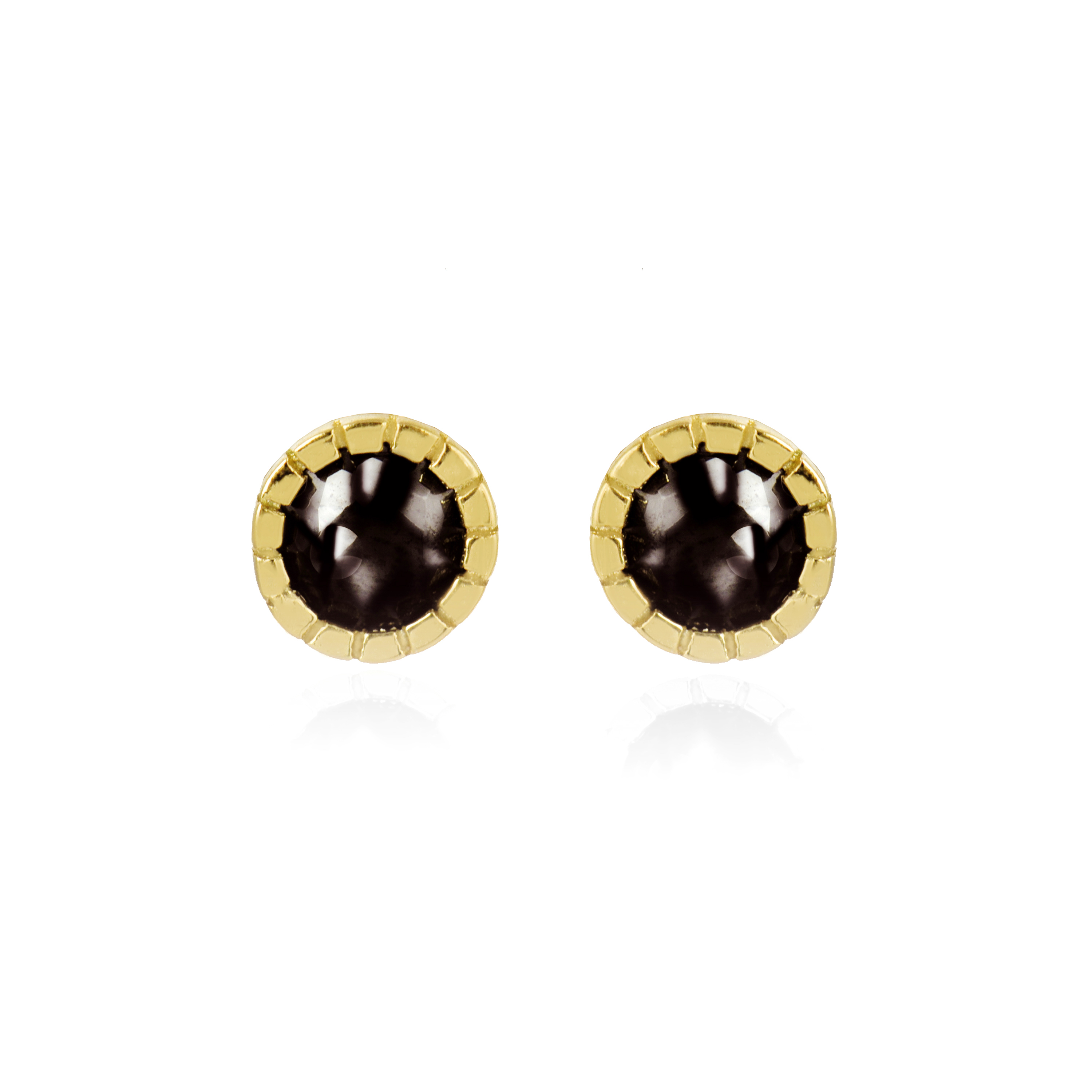 Thumbnail - Luxenter Ohrringe, 925 Sterling Silber Naadim und 18K vergoldeter Onyx Zirkonia