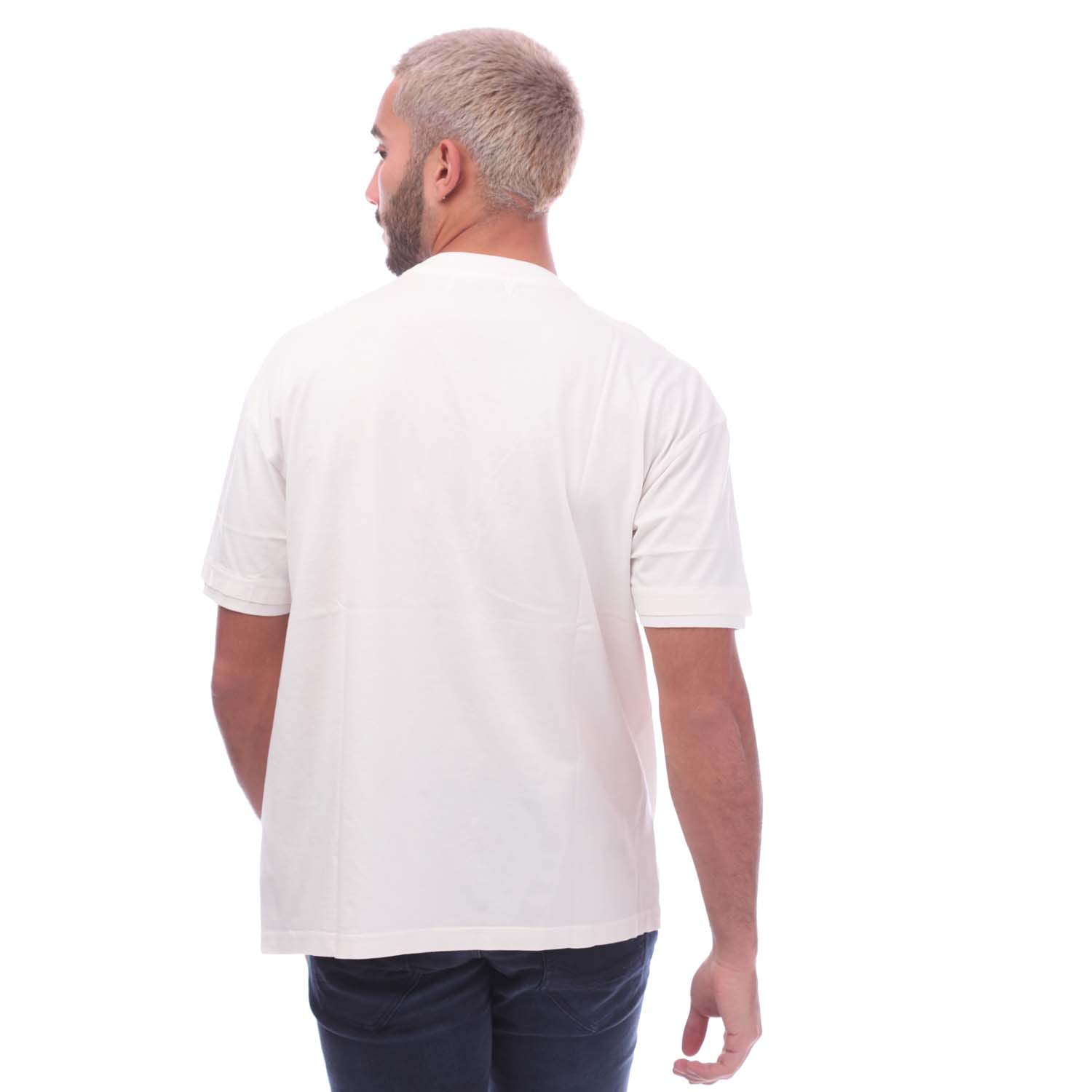 Ambush Vit t-shirt med rund hals och avtagbart halsband herr – bild 2