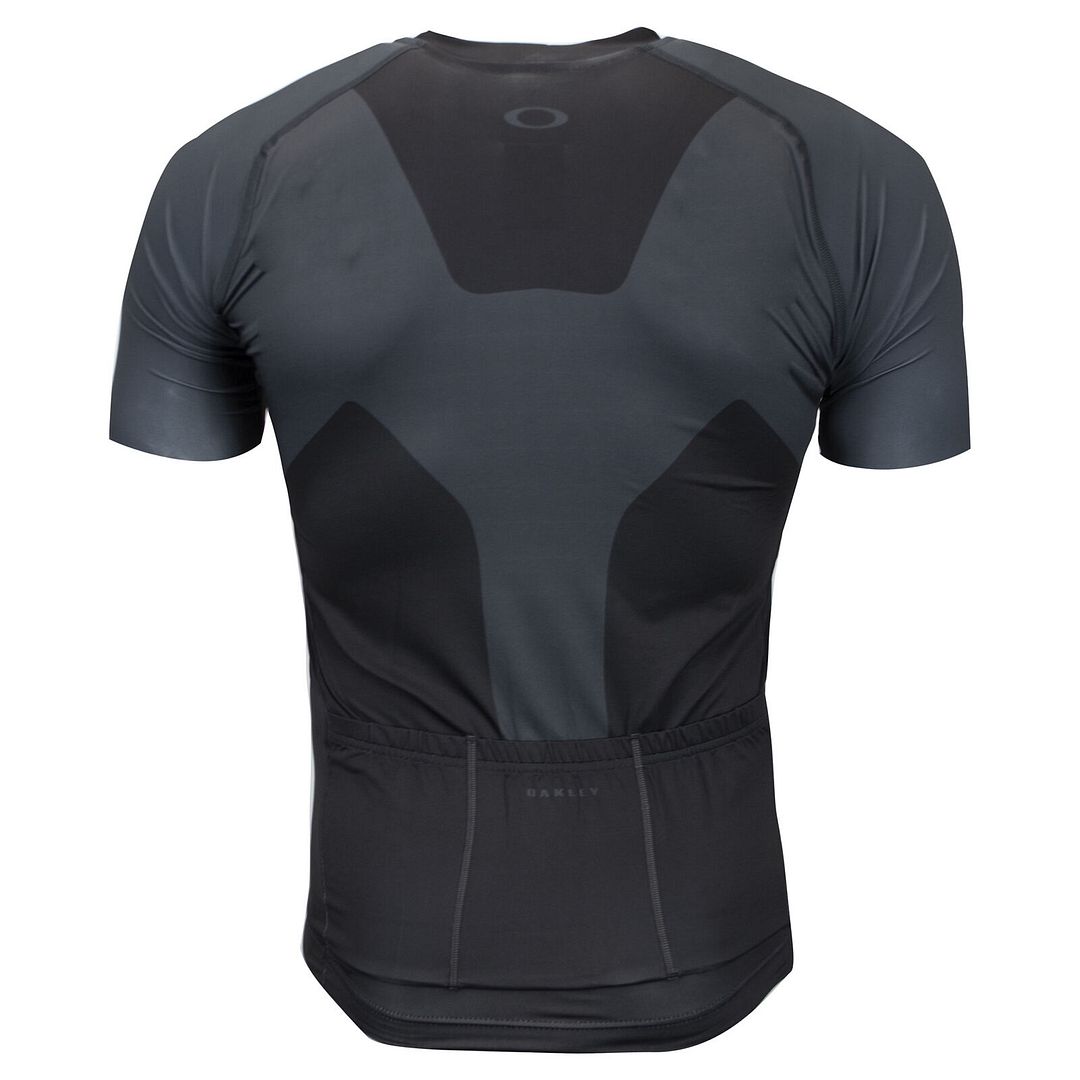 Oakley Kortärmad Zip Up Svart Herr Cykel T-Shirt 434144 02E – bild 2