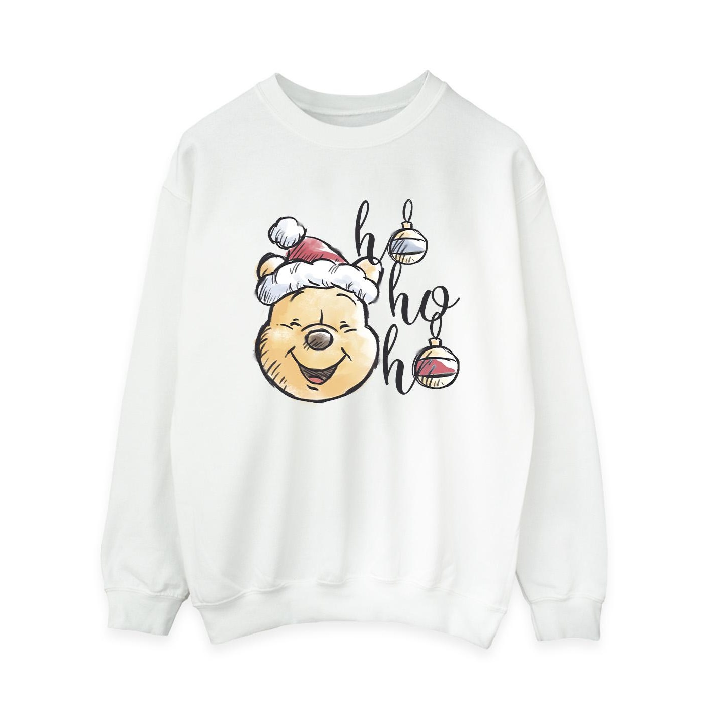 Thumbnail - Disney - "Ho Ho Ho" Sweatshirt für Damen (Weiß)