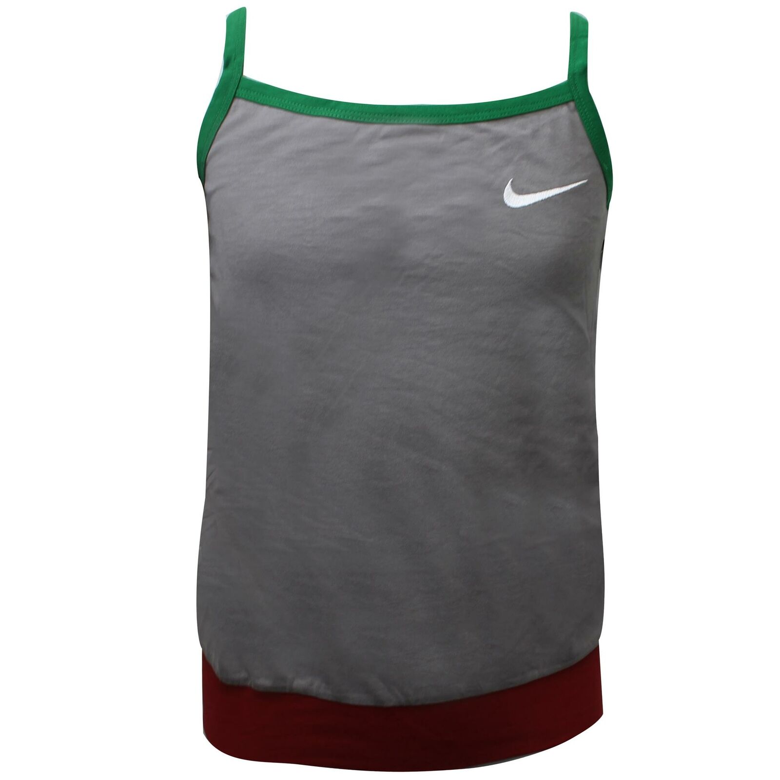 Nike Flickor Tank Top Casual Colour Block Vest Branded Tee Grå 412413 009