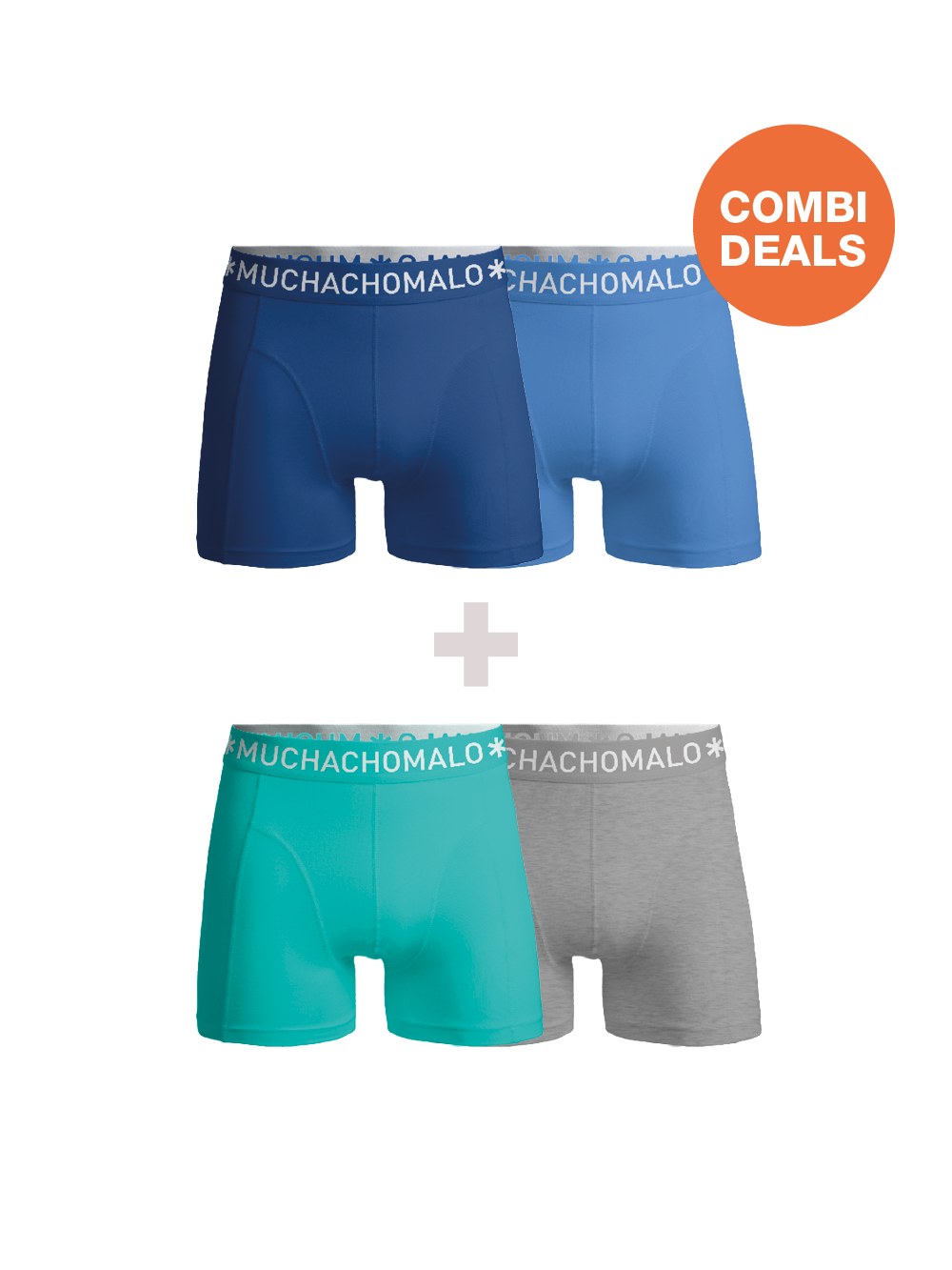 Thumbnail - Muchachomalo Herren Boxershorts – 2 Stück Combideal – Herren Unterhosen