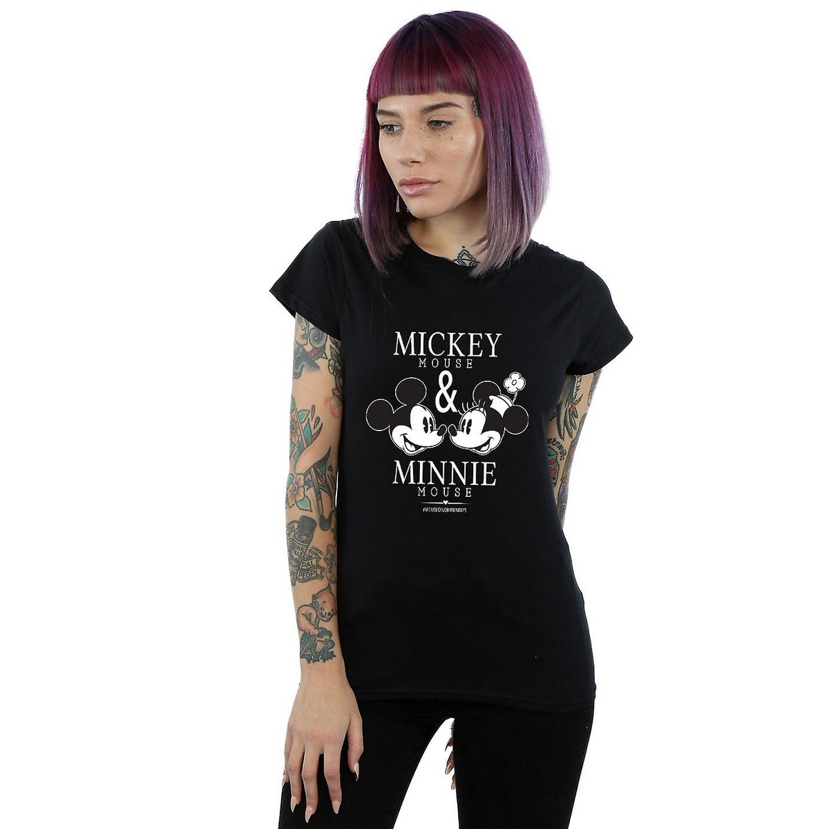 Thumbnail - Disney - "Mousecrush Mondays" T-Shirt für Damen (Schwarz)