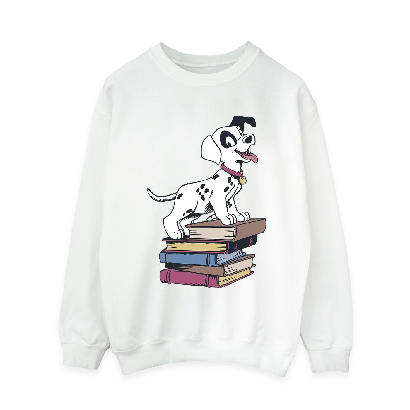 Thumbnail - Disney - "101 Dalmatians Books" Sweatshirt für Damen (Weiß)