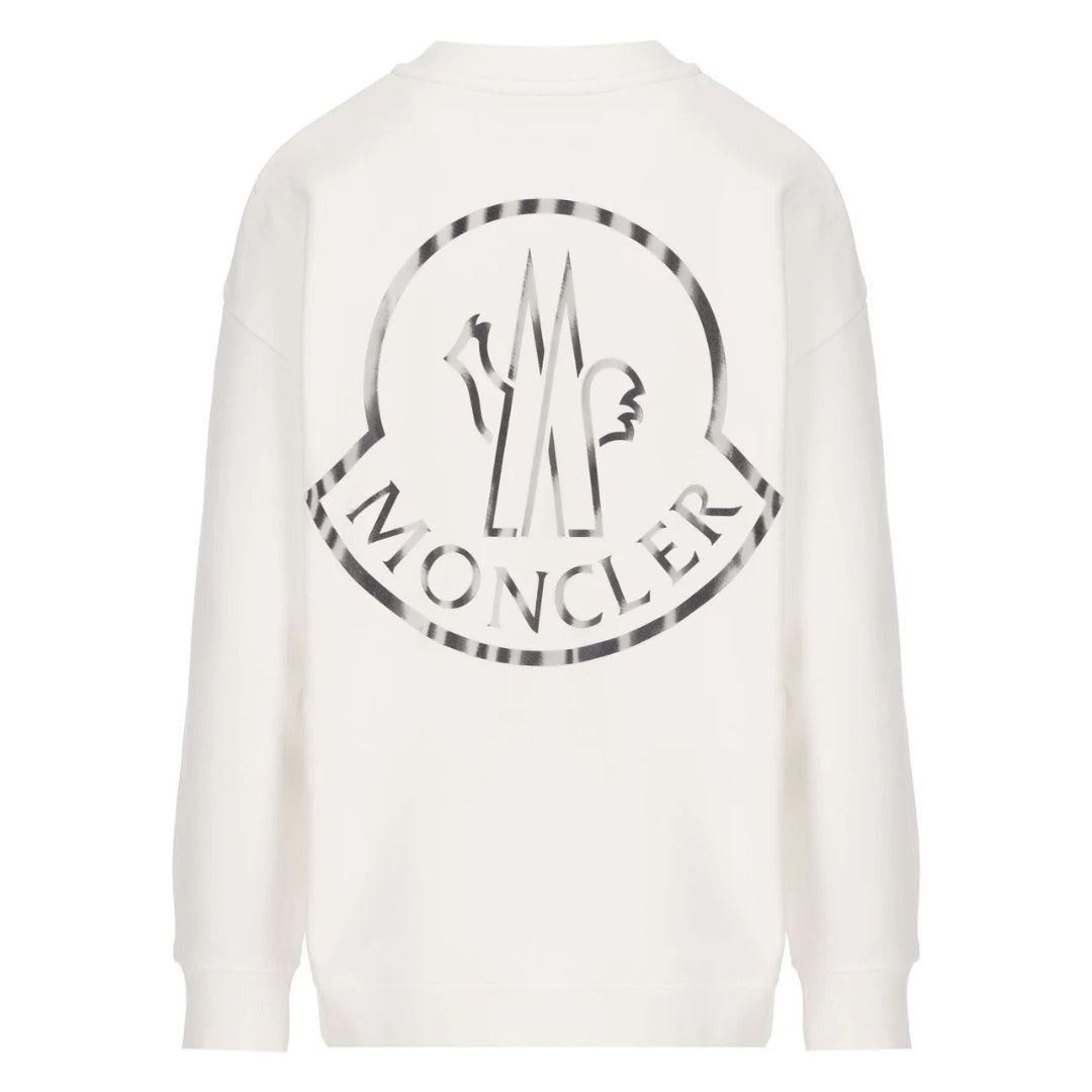 Detaljerad logotyp på baksidan Vit sweatshirt 2