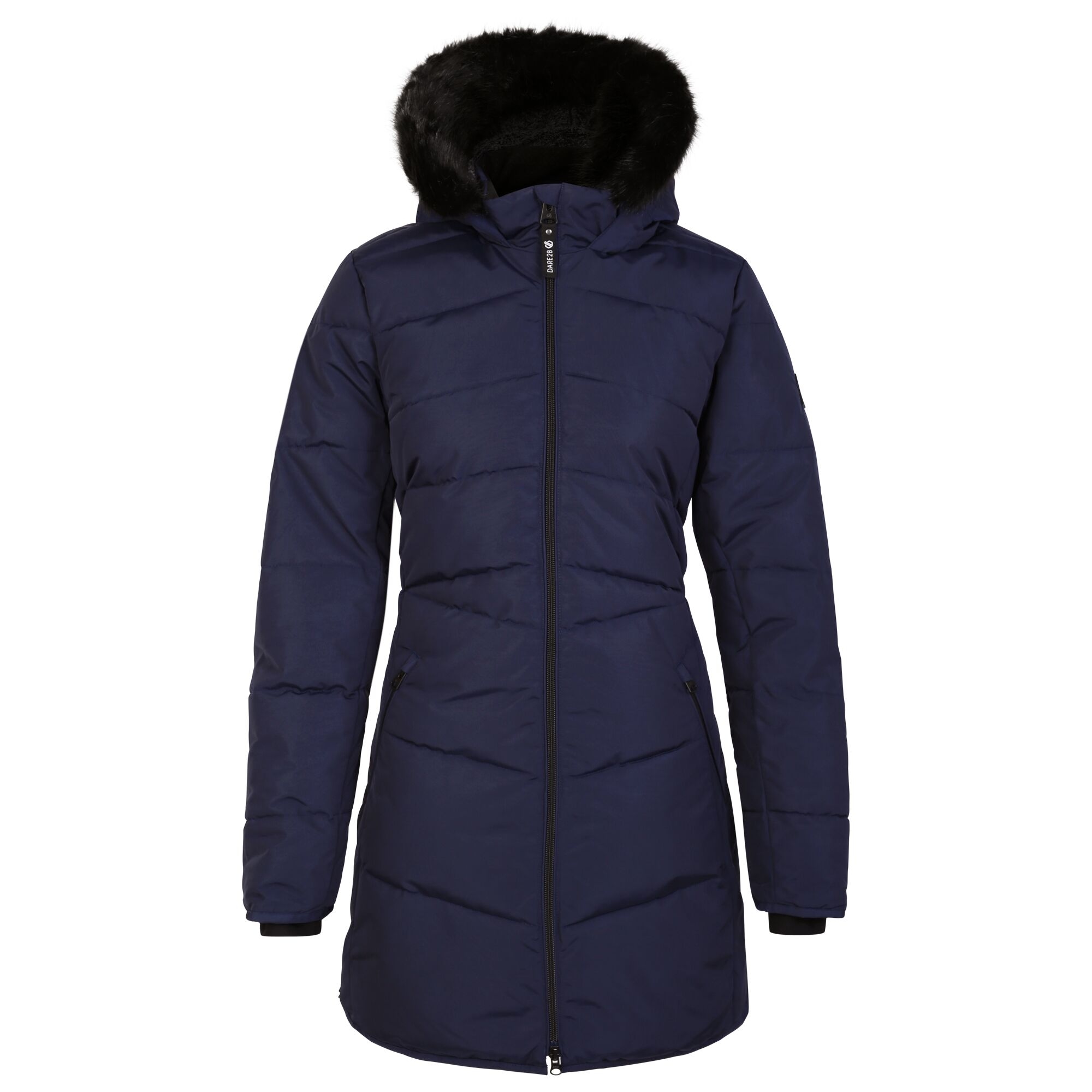 Dare 2B Womens/Ladies Striking III Lange Länge Gepolsterte Jacke (Peacoat)