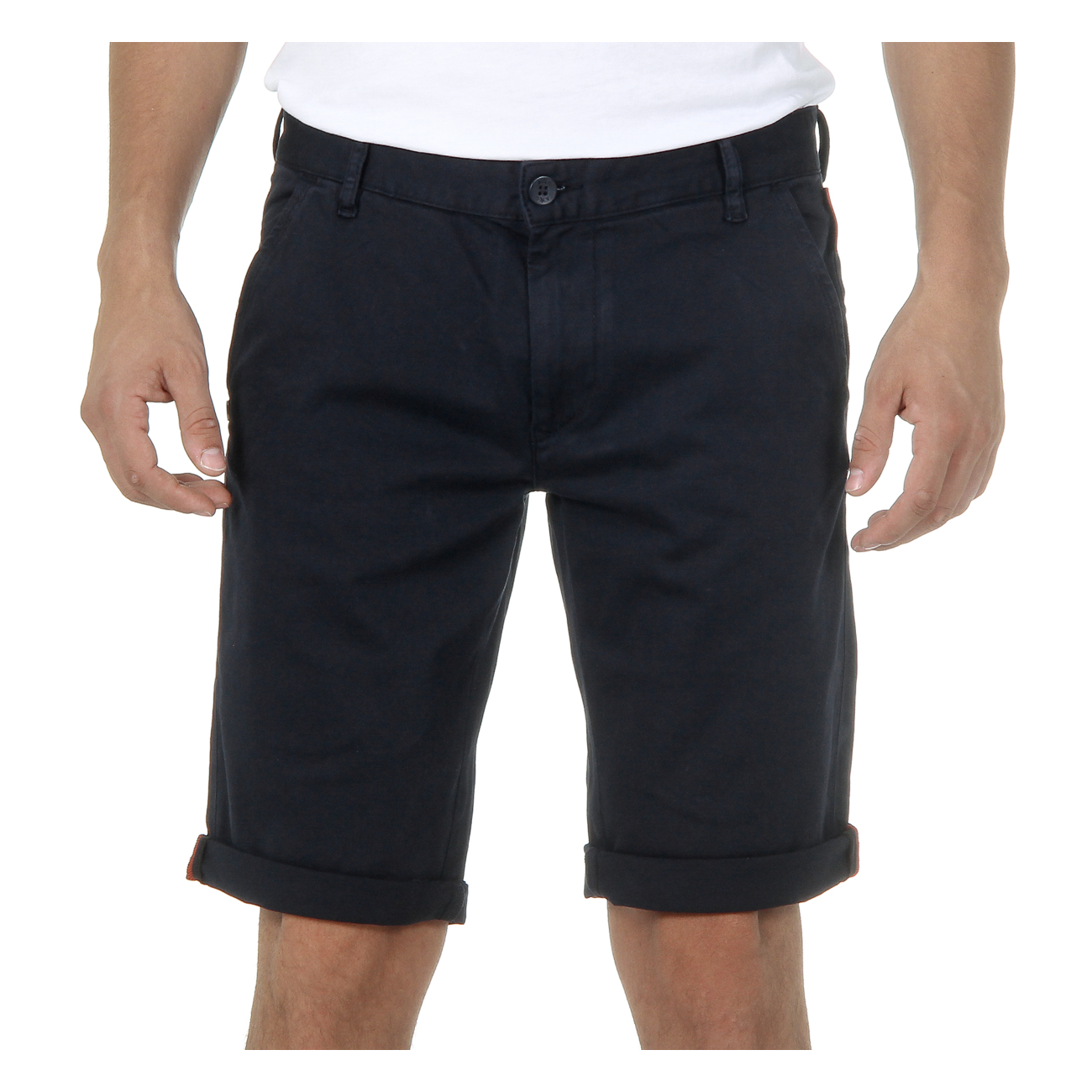 Andrew Charles By Andy Hilfiger Mens Shorts Blue SADECK Cotton - Size 40 (Waist)