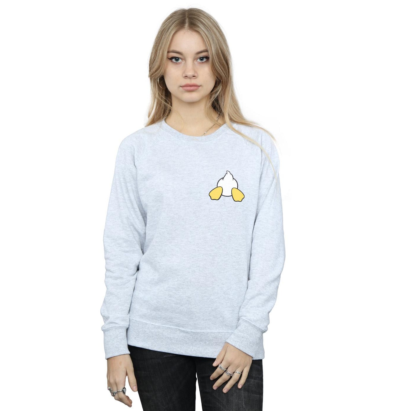 Disney Womens/Ladies Donald Duck Backside Breast Print Sweatshirt (Sports Grey) dam – bild 2