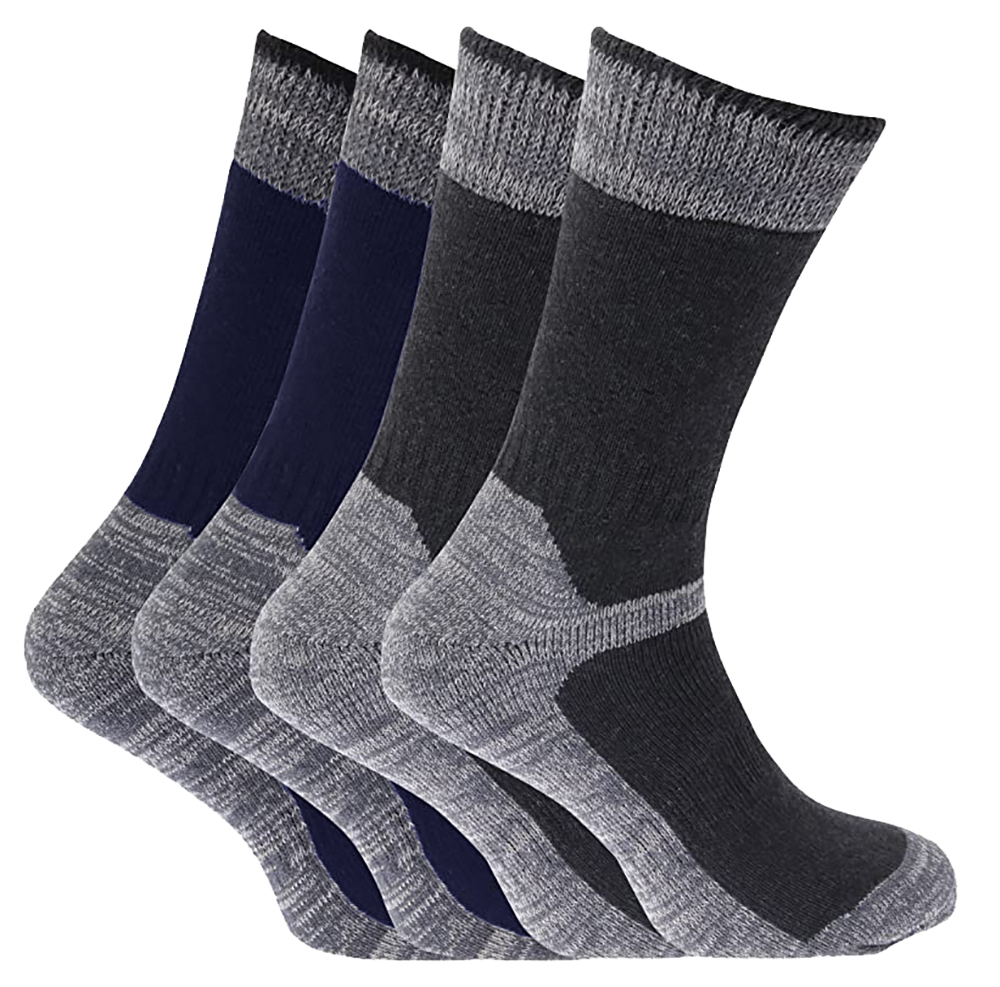Thumbnail - 4 Pack Herren Verstärkte Baumwolle Industrielle Kleidung Outdoor Arbeit Socken