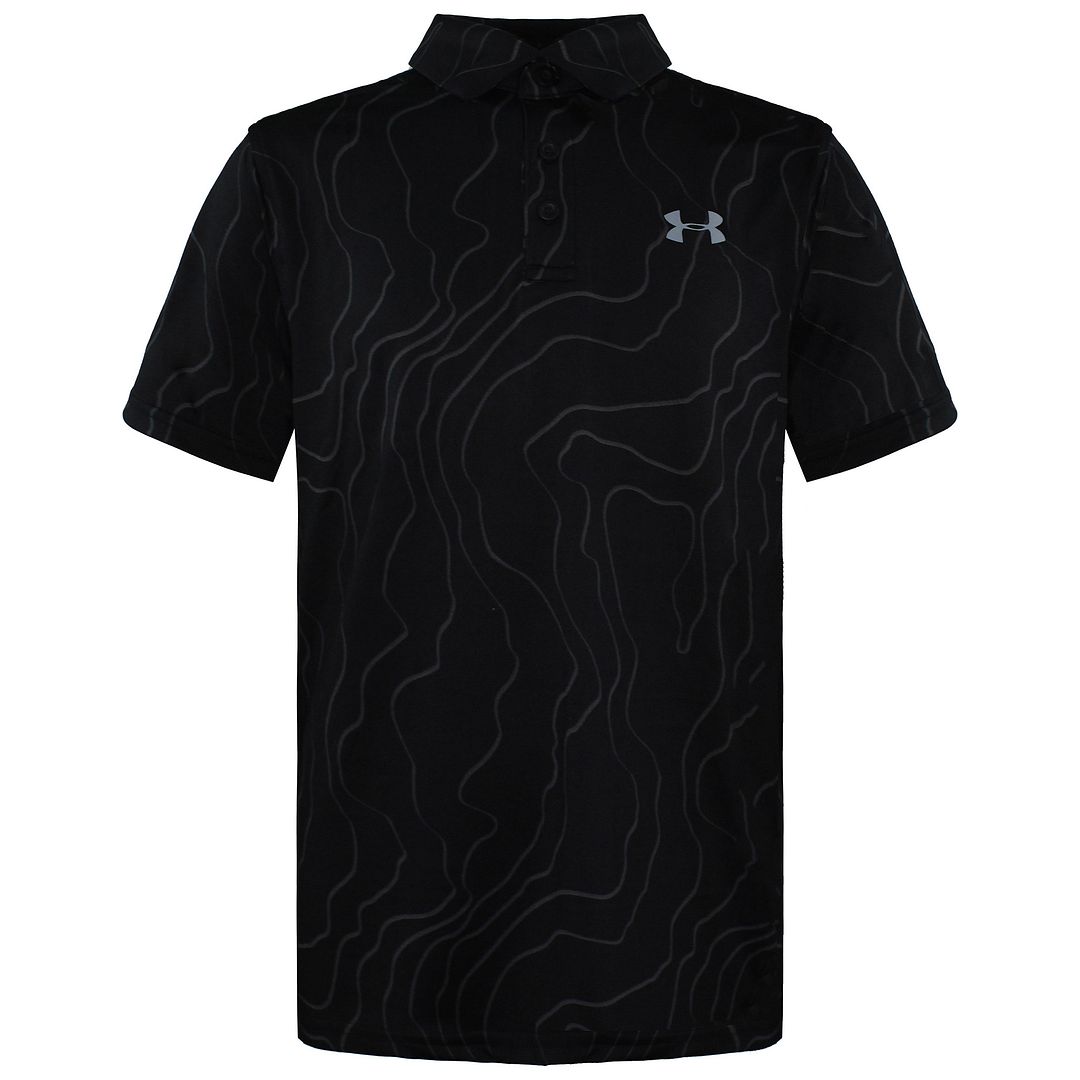 Under Armour Korte Mouw Zwart Gekraagd Kinder Playoff Poloshirt 1350170 001-image