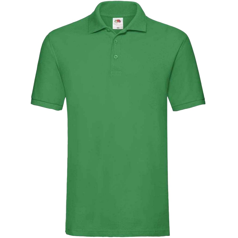 Thumbnail - Fruit of the Loom Herren Premium Baumwolle Pique Polo Shirt (Irisches Grün)