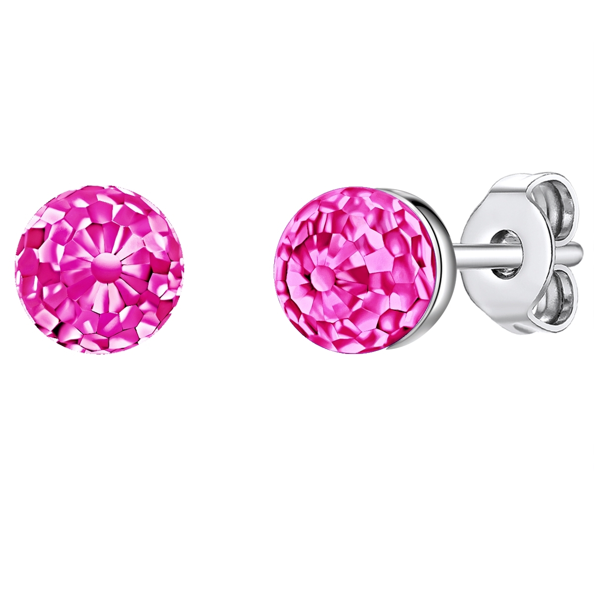 Rafaela Donata Womens Female Embellished With Swarovski Crystals Earring Silver Sterling - One Size