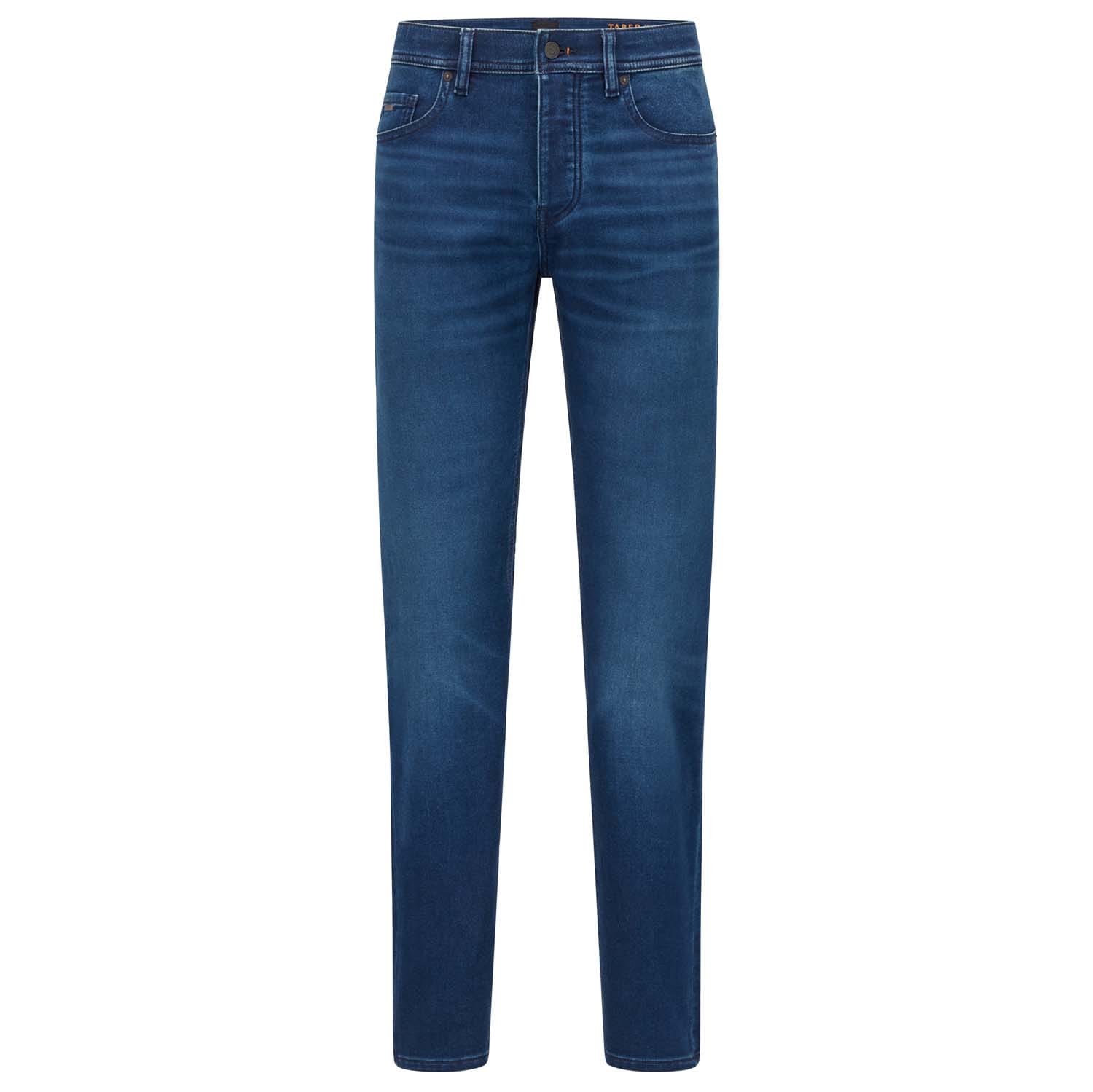 Boss Mens Taper Jeans in Blue Denim - Size 29W/34L