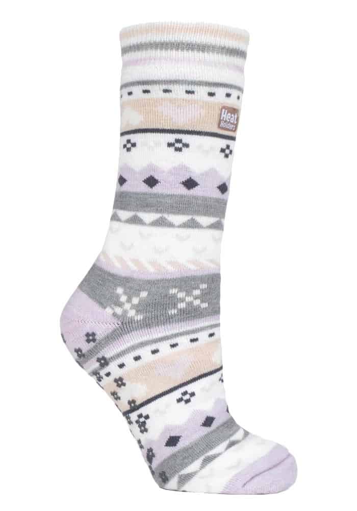 Thumbnail - Damen Fairisle Nordic Winter rutschfeste Thermo-Slipper-Socken