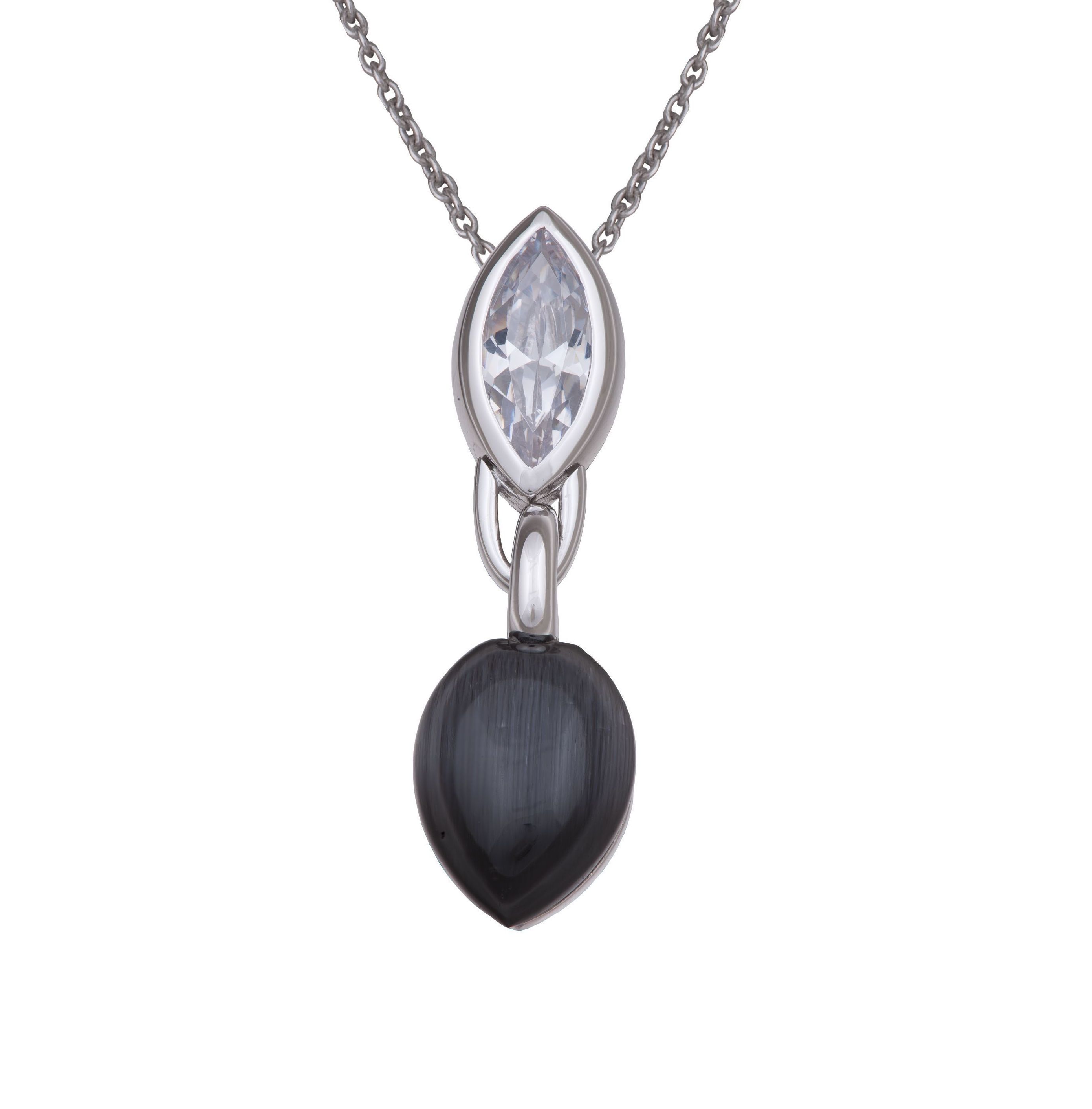 Orphelia Damen-Kette aus 925er Sterlingsilber mit Anhänger – Silber ZH-4531