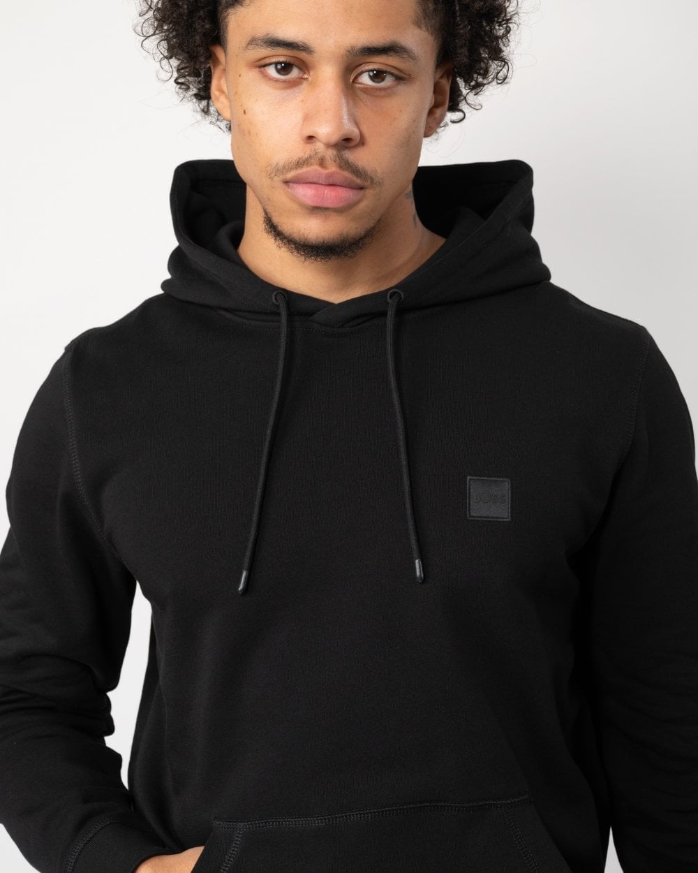 Cotton-terry hoodie with logo patch 6