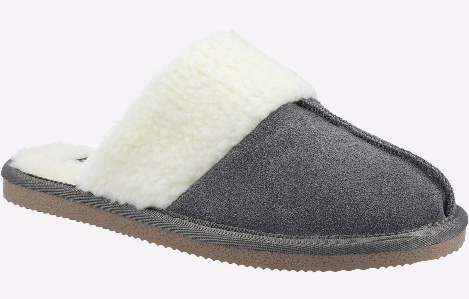Hush Puppies Arianna Mocka Dam Grå Tofflor – bild 2
