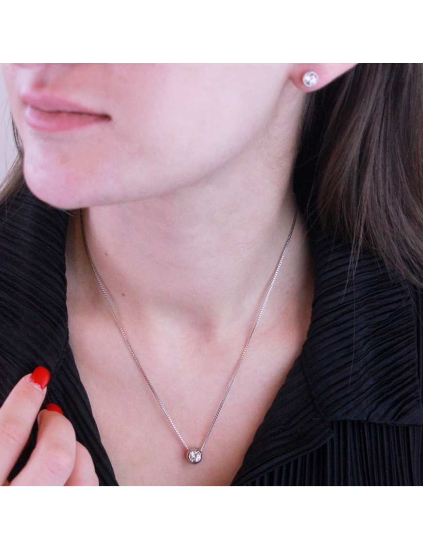 MYC Paris kopia av Moon Set Silver och kristall halsband dam – bild 2