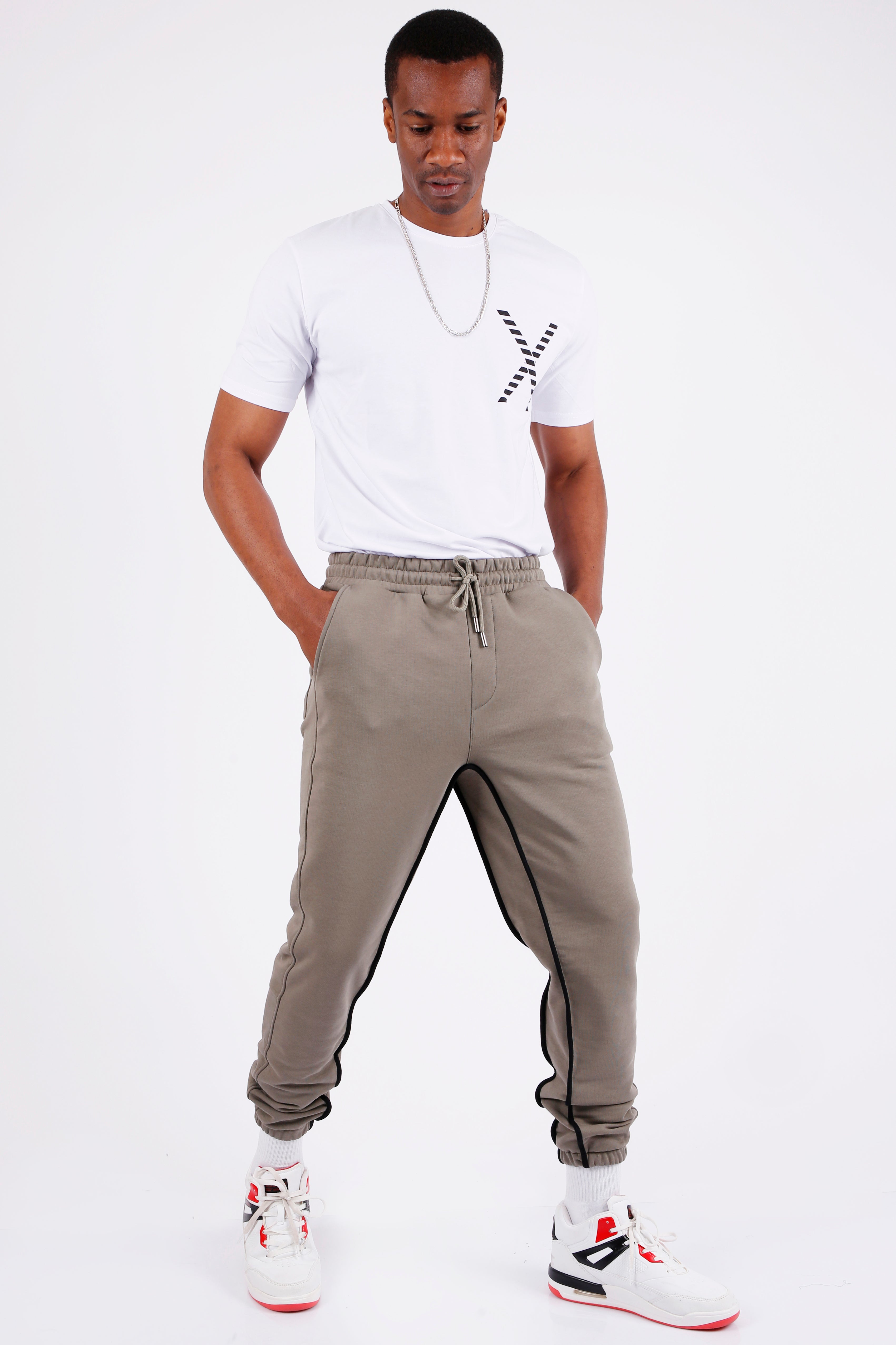 Thumbnail - Tom Barron Herren Stilvolle Jogginghose mit Duo-Streifen