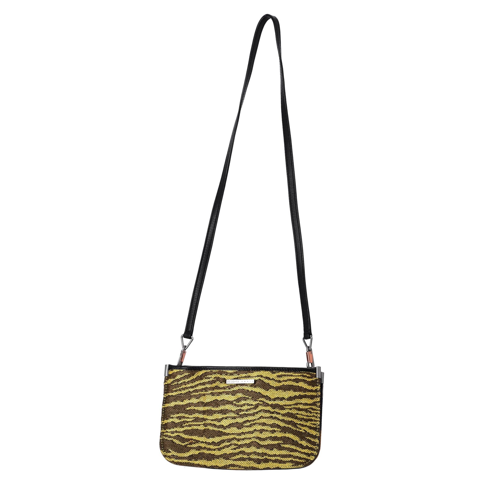 Kenzo Pre-owned Kenzo Dubbele Etui Schoudertas in Multicolor Canvas en Leer