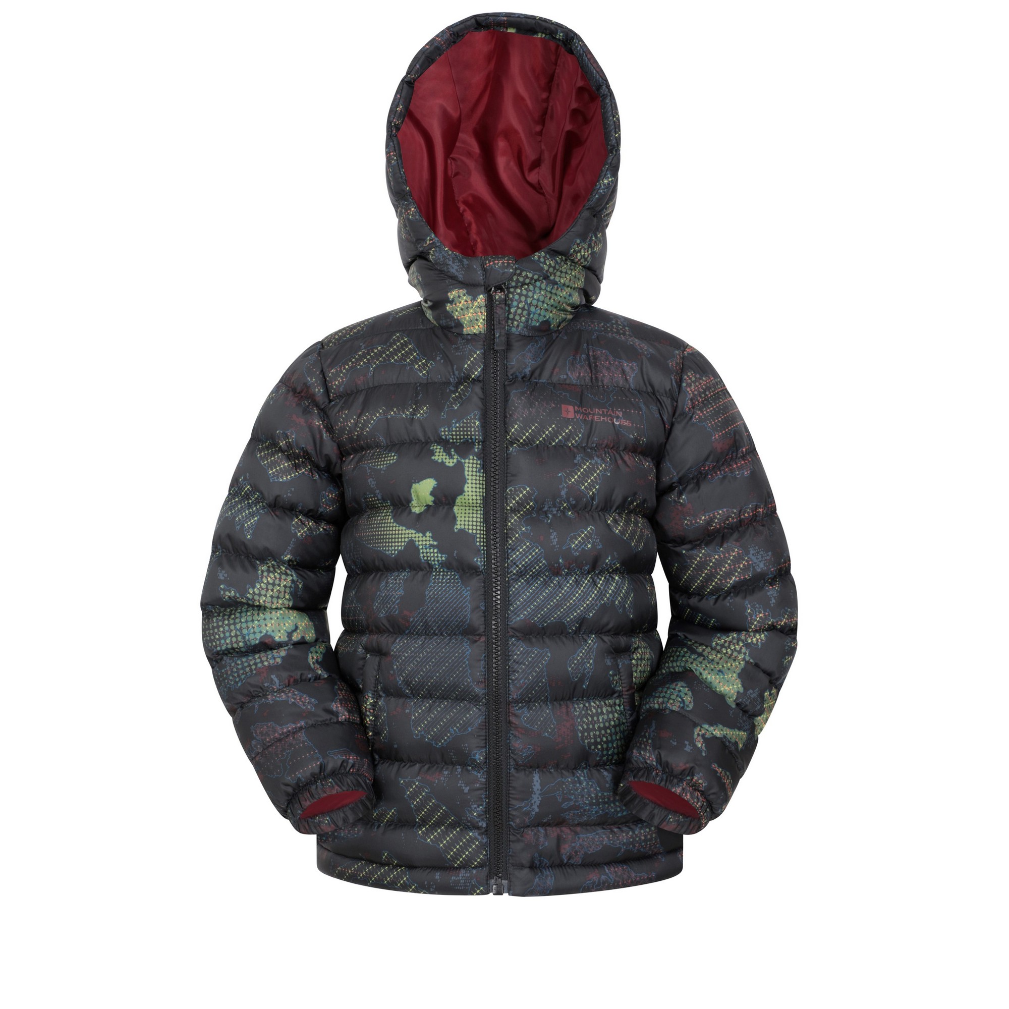 Mountain Warehouse Childrens Unisex Childrens/Kids Seasons Patterned Padded Jacket (Jet Black) - Size 3-4Y