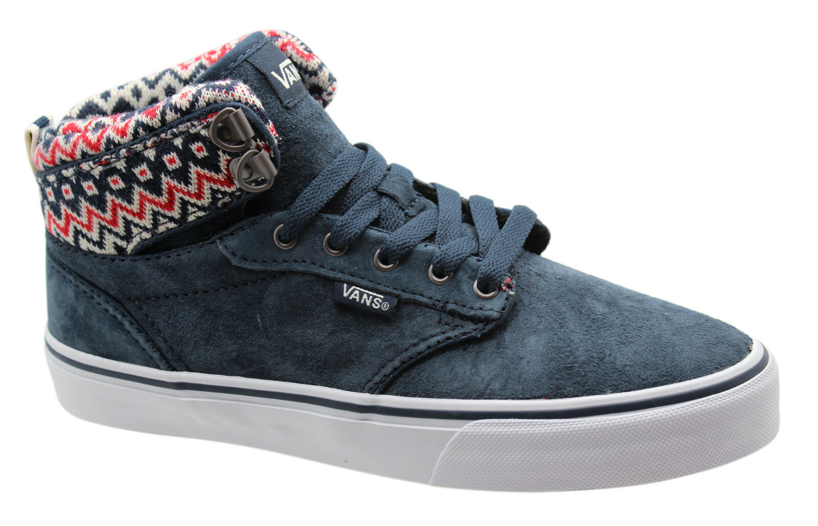 Thumbnail - Vans von der Wand ATwood Hi Top Schnürung Blau Leder Womens Trainer VoTDX0 B39C
