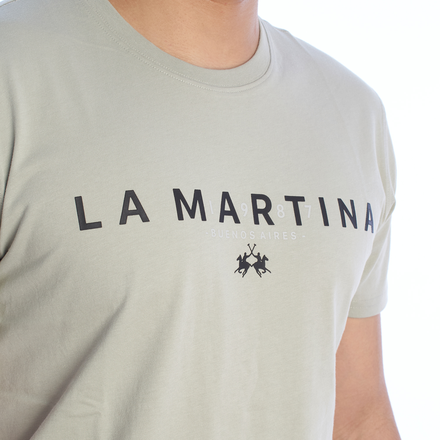 LA MARTINA YMR005-JS206 Regular Fit kortärmad t-shirt för män herr – bild 2